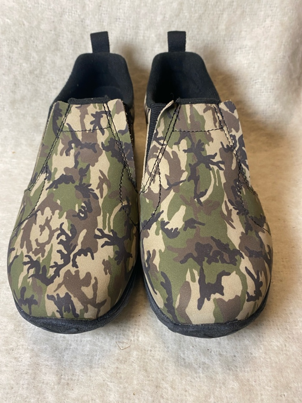 Merrell Kids Camo Slip-On Moccasins in Green and Brown